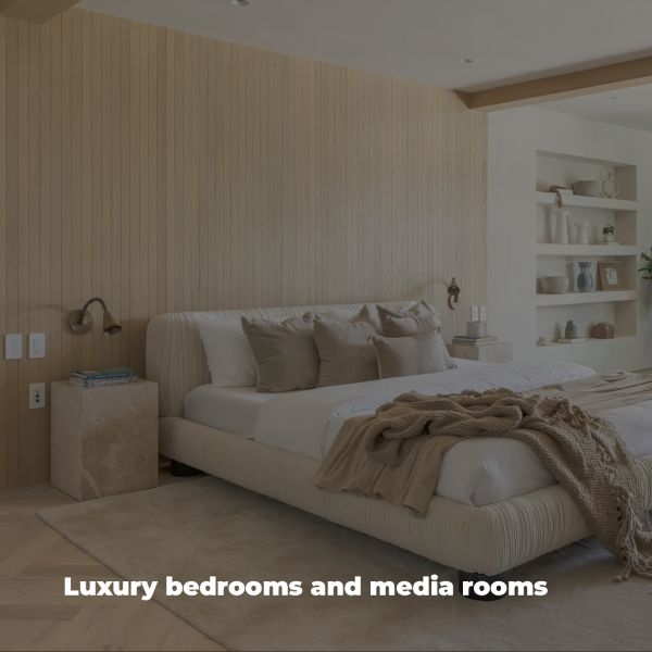 Luxury bedrooms and media rooms