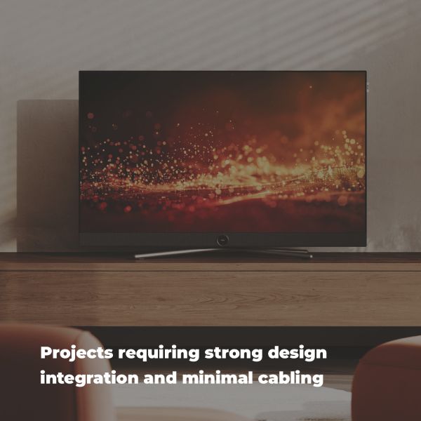 Projects requiring strong design integration and minimal cabling