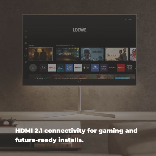 HDMI 2.1 connectivity for gaming and future ready installs